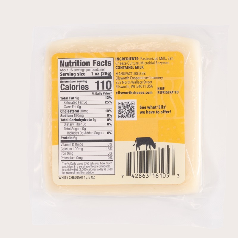 15.5 oz White Cheddar Cheese - Image 2