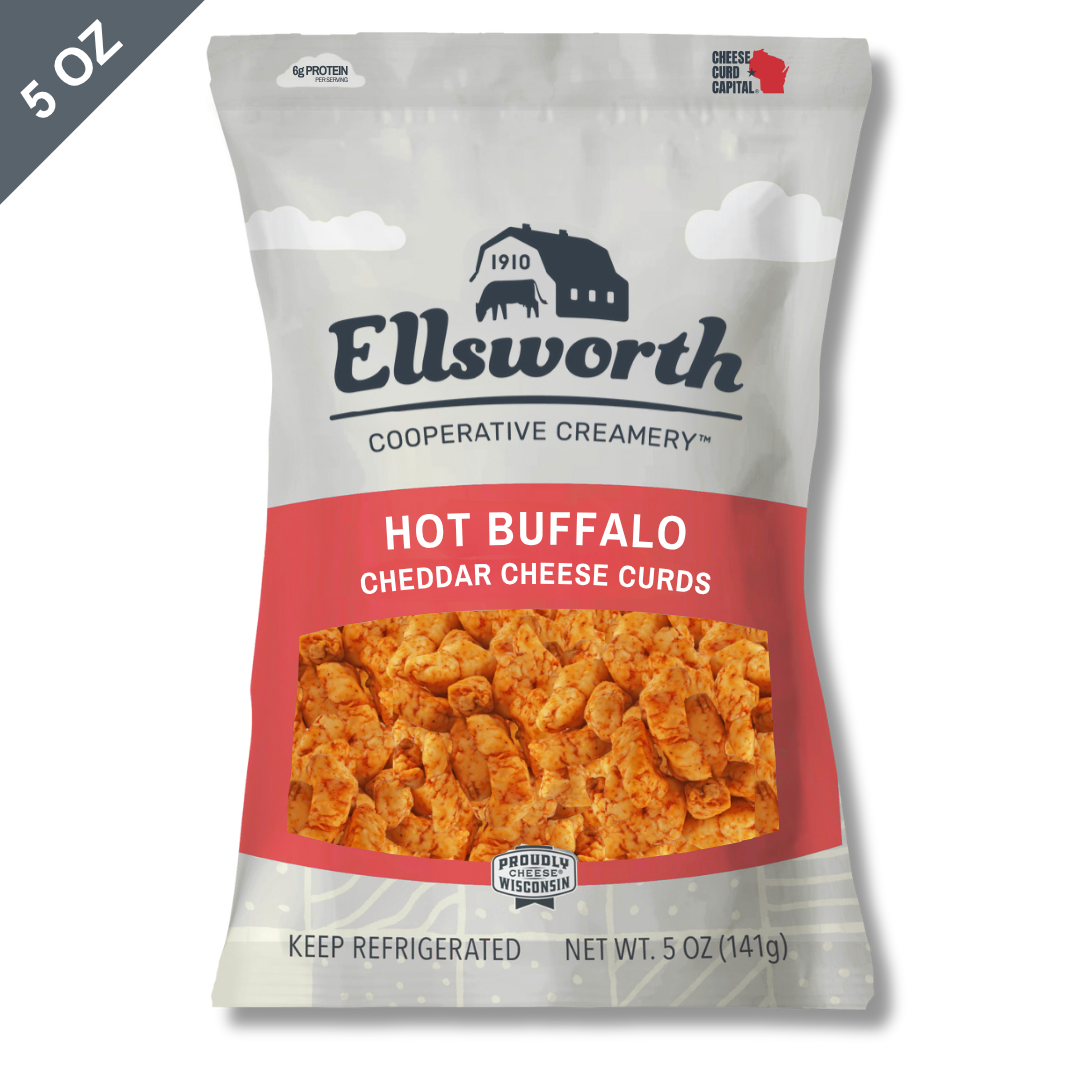 5 oz Hot Buffalo Natural Cheddar Cheese Curds