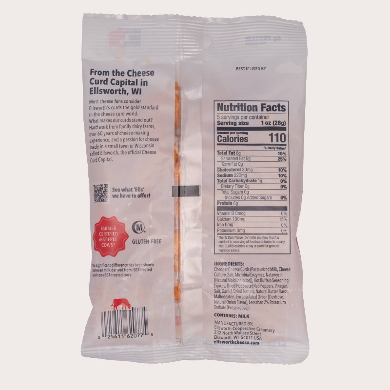 5 oz Hot Buffalo Cheddar Cheese Curds - Image 2