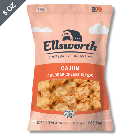 5 oz Cajun Flavor Natural Cheddar Cheese Curds